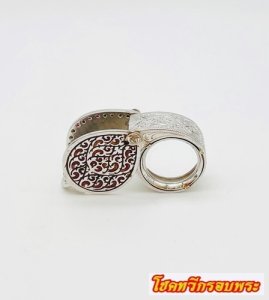 กล้องส่องพระลงยา ฝังพลอยทับทิม เลนส์cannon10x